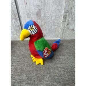 Ty Beanie Baby Jabber Parrot Plush Toy 1997 Multicolor